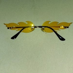 Yellow flame sunglasses